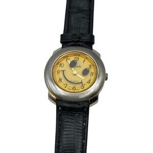 VTG Rare Xanadu Rotating Smiley Face Women's Kids Watch 28mm New Battery